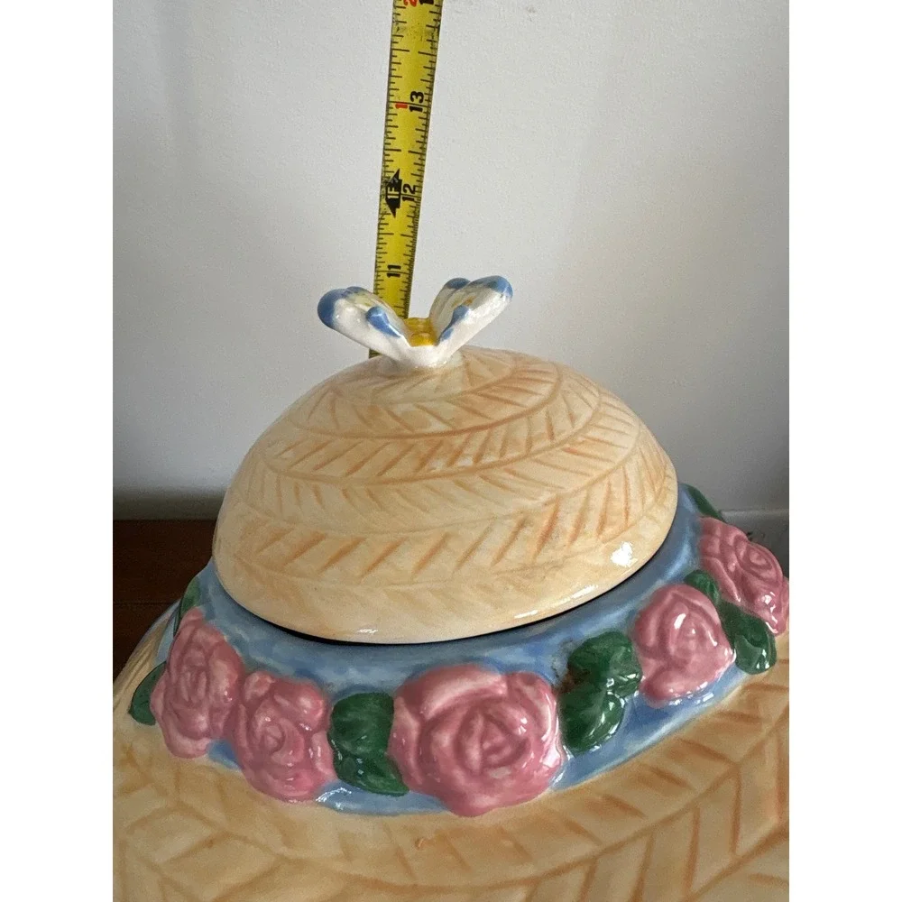 Vintage Treasure Craft 90s  Bunny Rabbit Easter Cookie Jar Pfaltzgraff Large 12